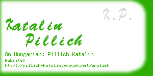 katalin pillich business card